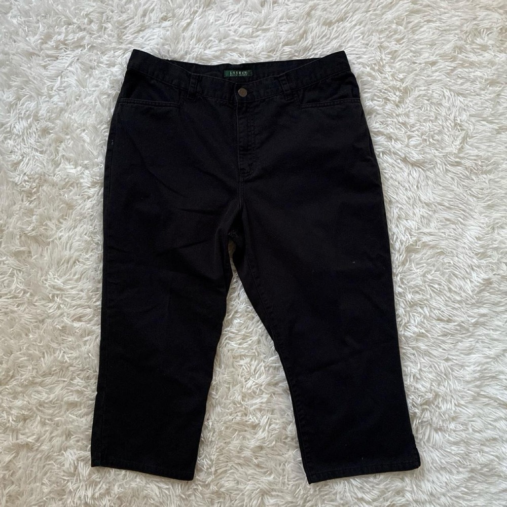 Y2K Boho Lauren Ralph Lauren capri straight leg pants size 12 100% Cotton